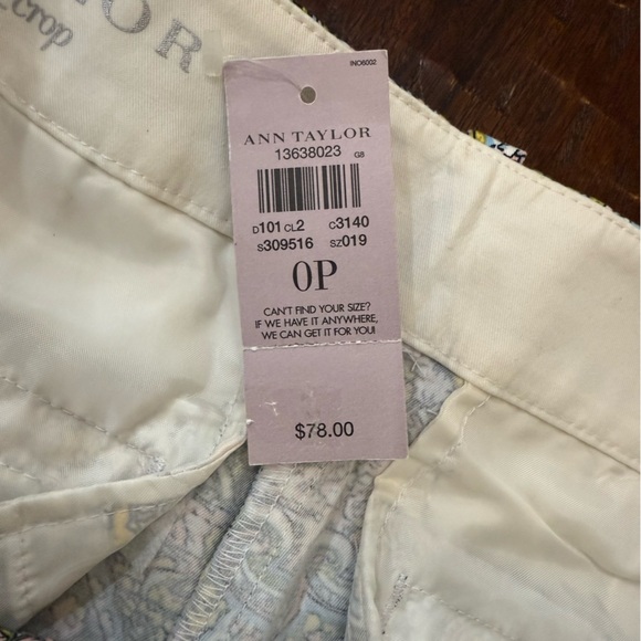 Ann Taylor Carnegie Crop Capris in Multicolor Paisley Pattern - Picture 4 of 13